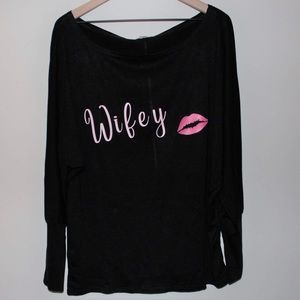 Wifey Off the Shoulder Top - Brand New - XL